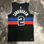 Maillot de Basket #2 Cunningham Detroit Pistons Noir 2022-23